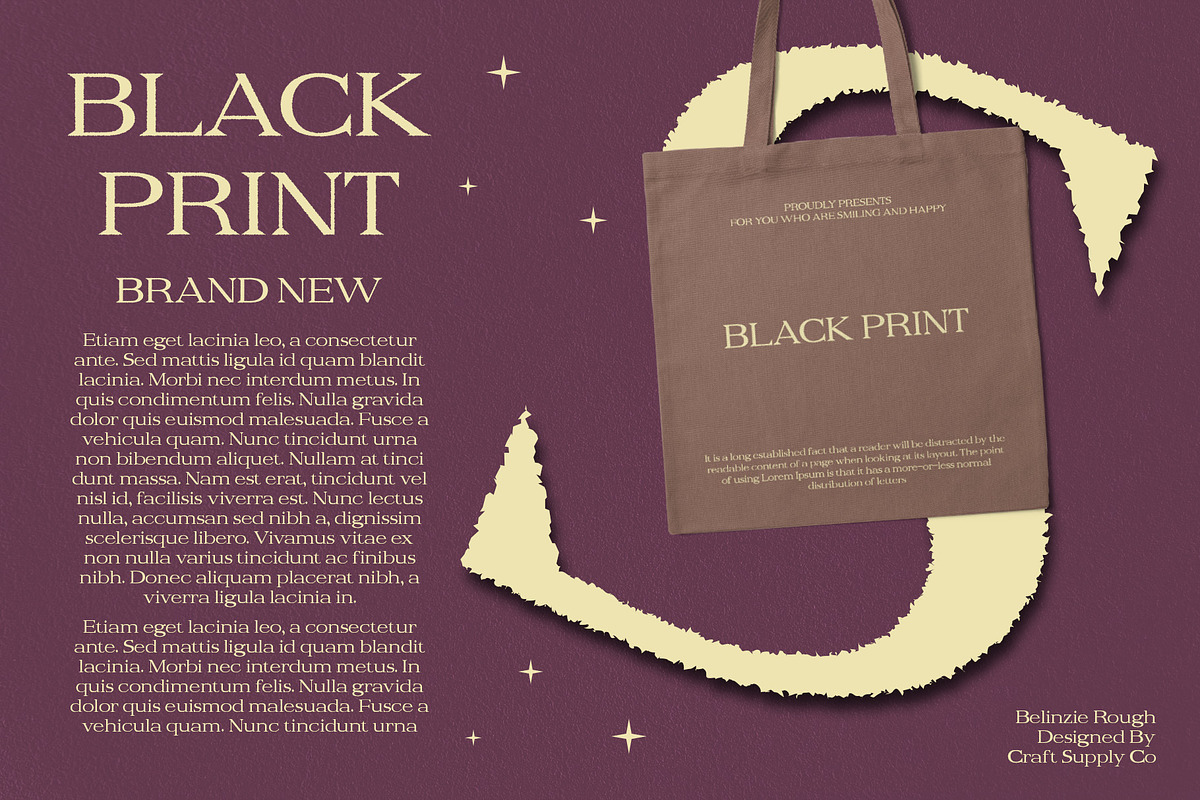 Belinzie Rough, a Serif Font by Craft Supply Co. (Photo 6 of 8)