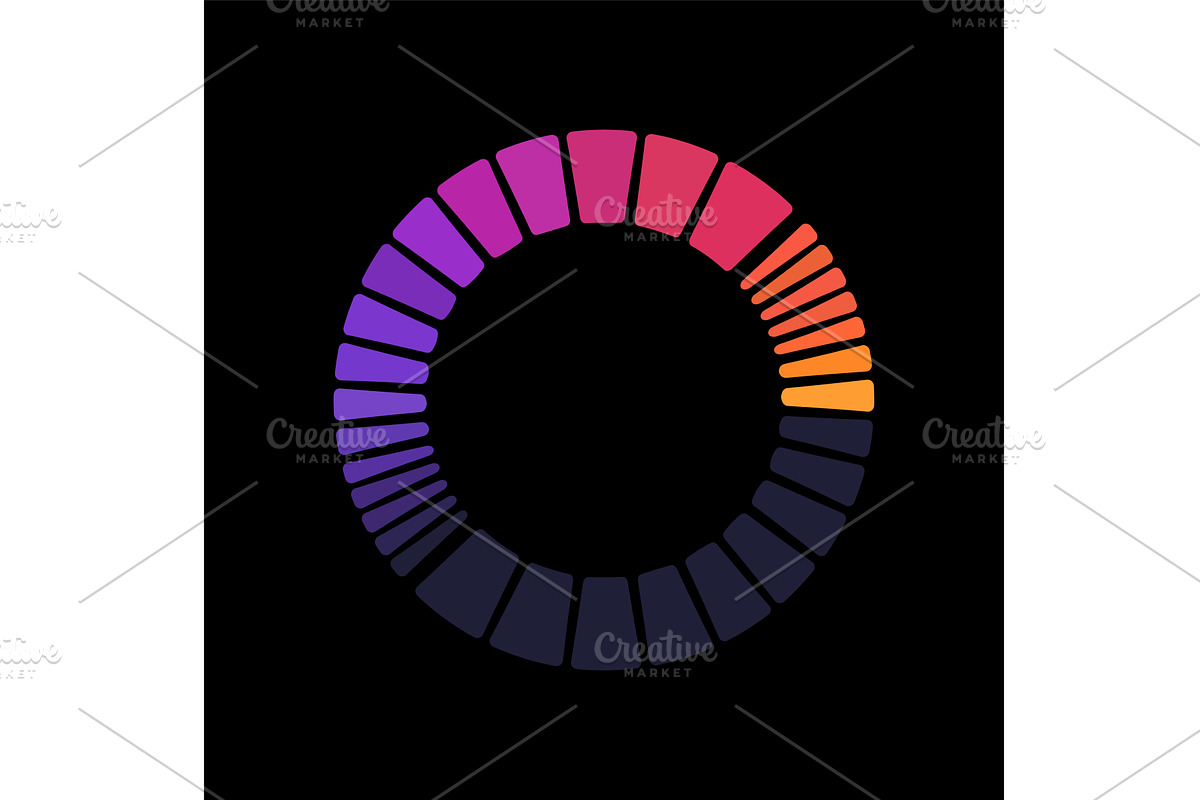 Colorful circle loader icon, an Object Illustration by Things for designers