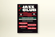 Jazz Music Club Flyer, a Flyer Template by Tokosatsu (Thumbnail 1 of 3)