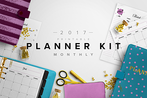 2017 Monthly Planner Kit-3 Sizes