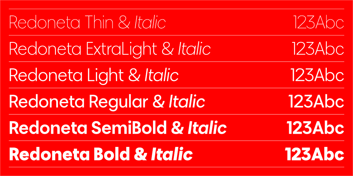 Redoneta, a Sans Serif Font by Rafael Jordan (Photo 3 of 9)