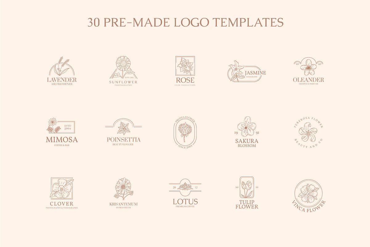 Floral Logo & Illustration, a Branding & Logo Template by Lightsense (Photo 5 of 10)