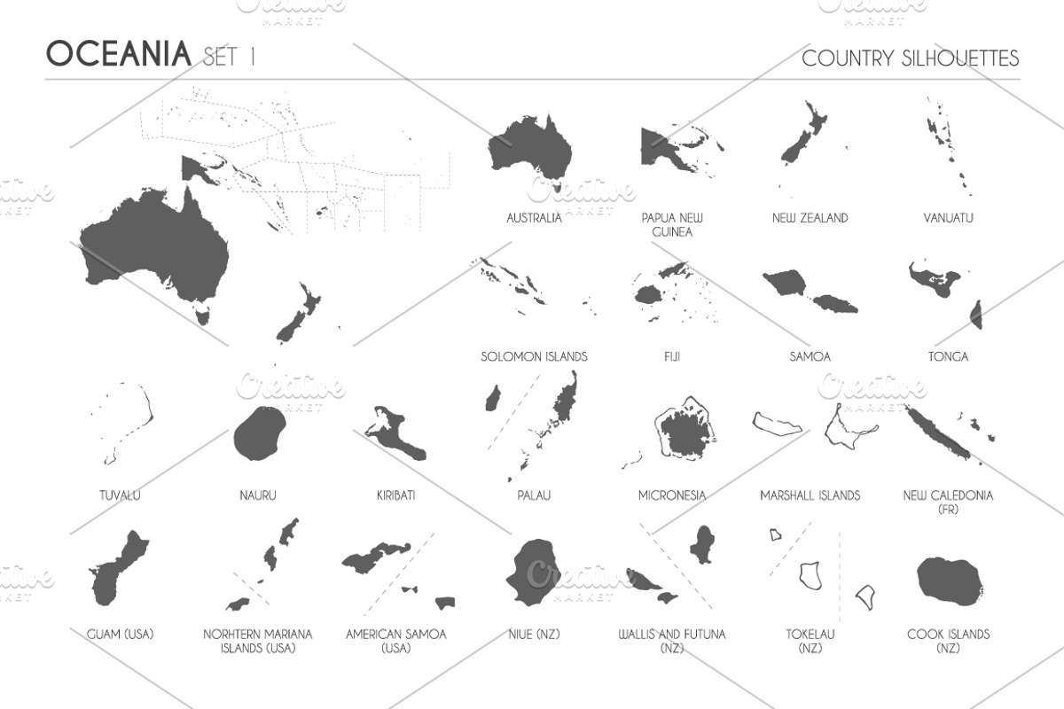 233 Silhouettes of Countries, an Education Illustration by asantosg (Photo 10 of 26)