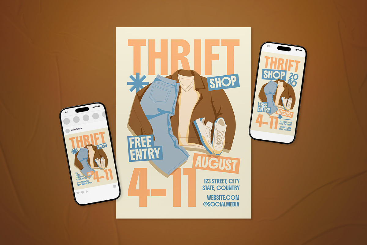 Thrift Shop Event Flyer Set, a Flyer Template by The Good Store (Photo 1 of 2)