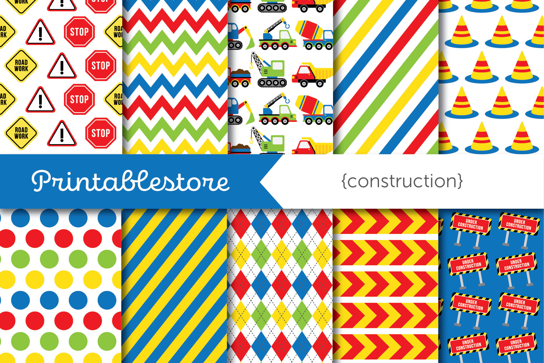 Construction Paper (DP25B), a Pattern Graphic by Printablestore