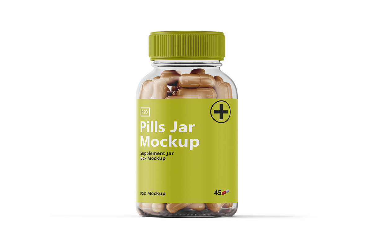 Pills Jar Mockup, a Cups & Container Mockup by GraphicsPixel (Photo 3 of 5)