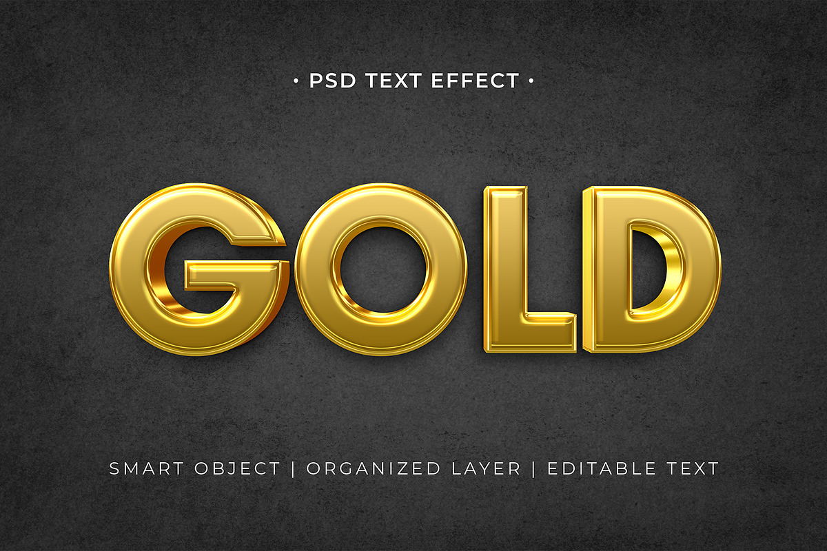Gold Text Effect, a Brushes & More by Asofa Studio