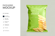 Potato Chips Snack Package Mockup, a Packaging Mockup by graphypix (Thumbnail 2 of 4)