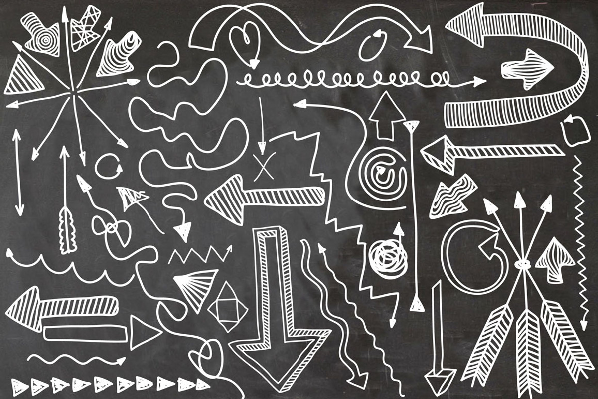 100 Hand Drawn Arrows, an Object Graphic by Julia Dreams (Photo 2 of 4)