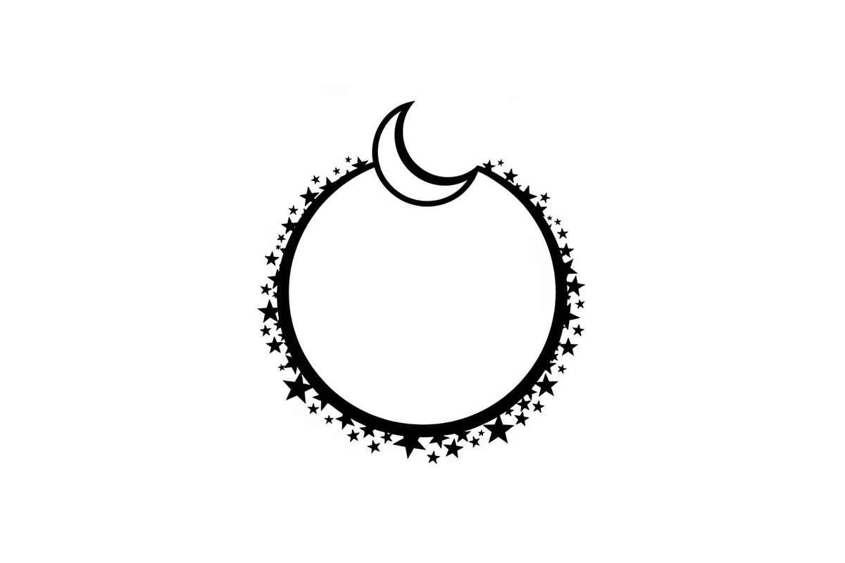 Crescent Moon Round Frame Bundle, an Illustration by Creativeshirt (Photo 23 of 31)