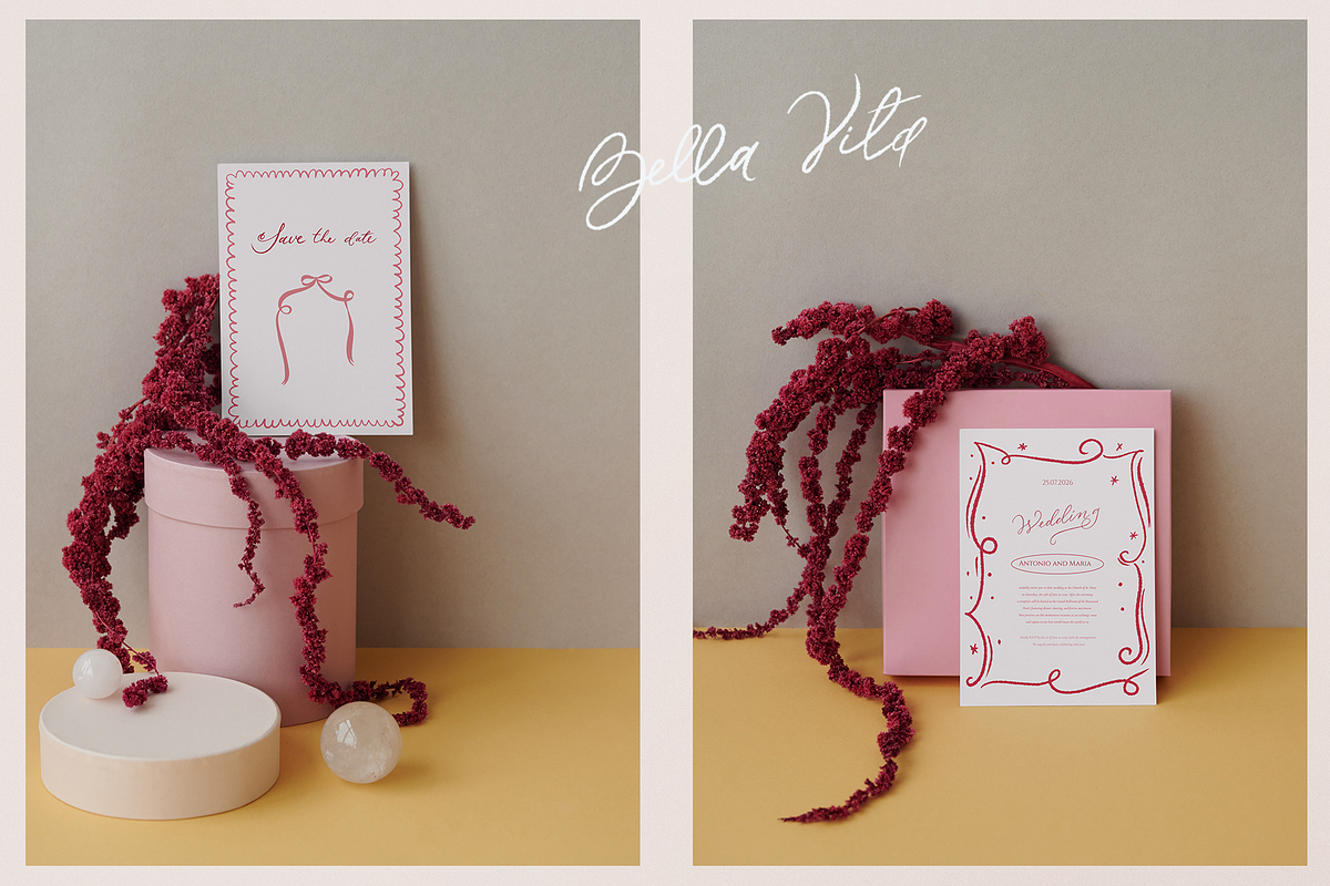 Wedding doodle svg Trendy bow, frame, a Decorative Illustration by Summer Nightingale Art (Photo 5 of 17)