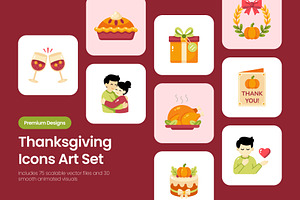 105 Thanksgiving Flat & Bundle Icons, an Emoji Icon by Prosymbols