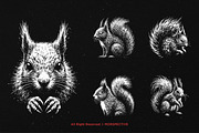 10 Bundle Dark Art Squirrel Animal, an Illustration by Morspective (Thumbnail 5 of 7)