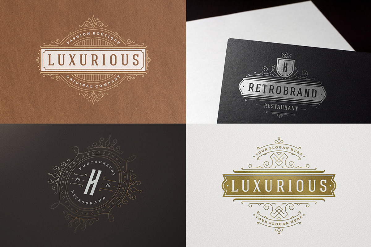 50 ornaments logos & monograms, a Branding & Logo Template by Vasya Kobelev (Photo 5 of 12)