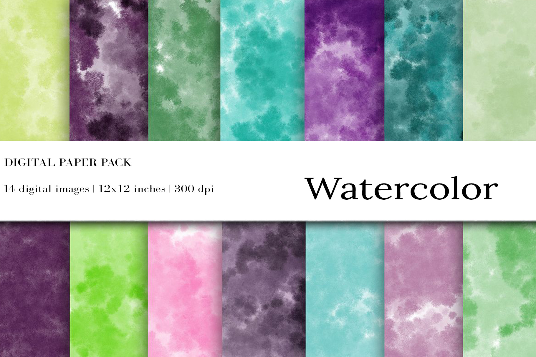 Watercolor Background Digital Paper, a Texture Graphic by BonaDesigns