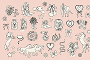 Coquette Cowgirl Illustrations, an Illustration by Antiquaria (Thumbnail 2 of 9)