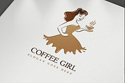 Coffee Girl Logo Branding, a Branding & Logo Template by MergeIdea (Thumbnail 1 of 2)