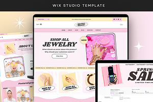Pink Wix Shop Website Template, a Wix Template by Template Twist Shop