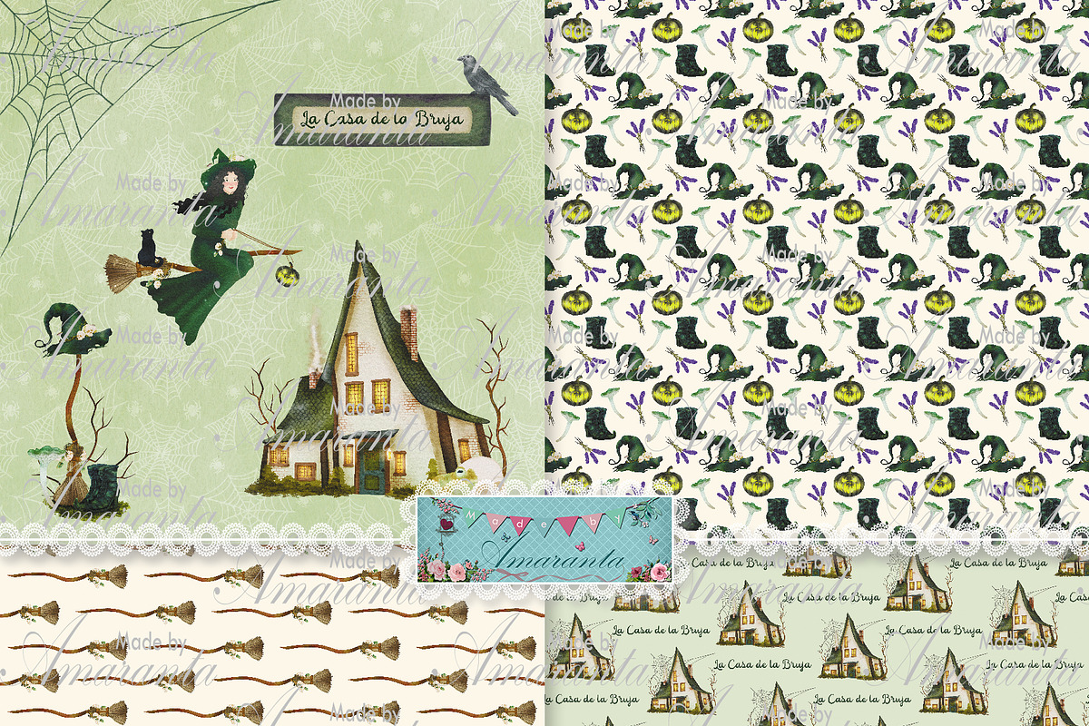 Vintage Halloween Scrap Kit (No-AI), a Pattern Graphic by MadeByAmaranta (Photo 2 of 10)