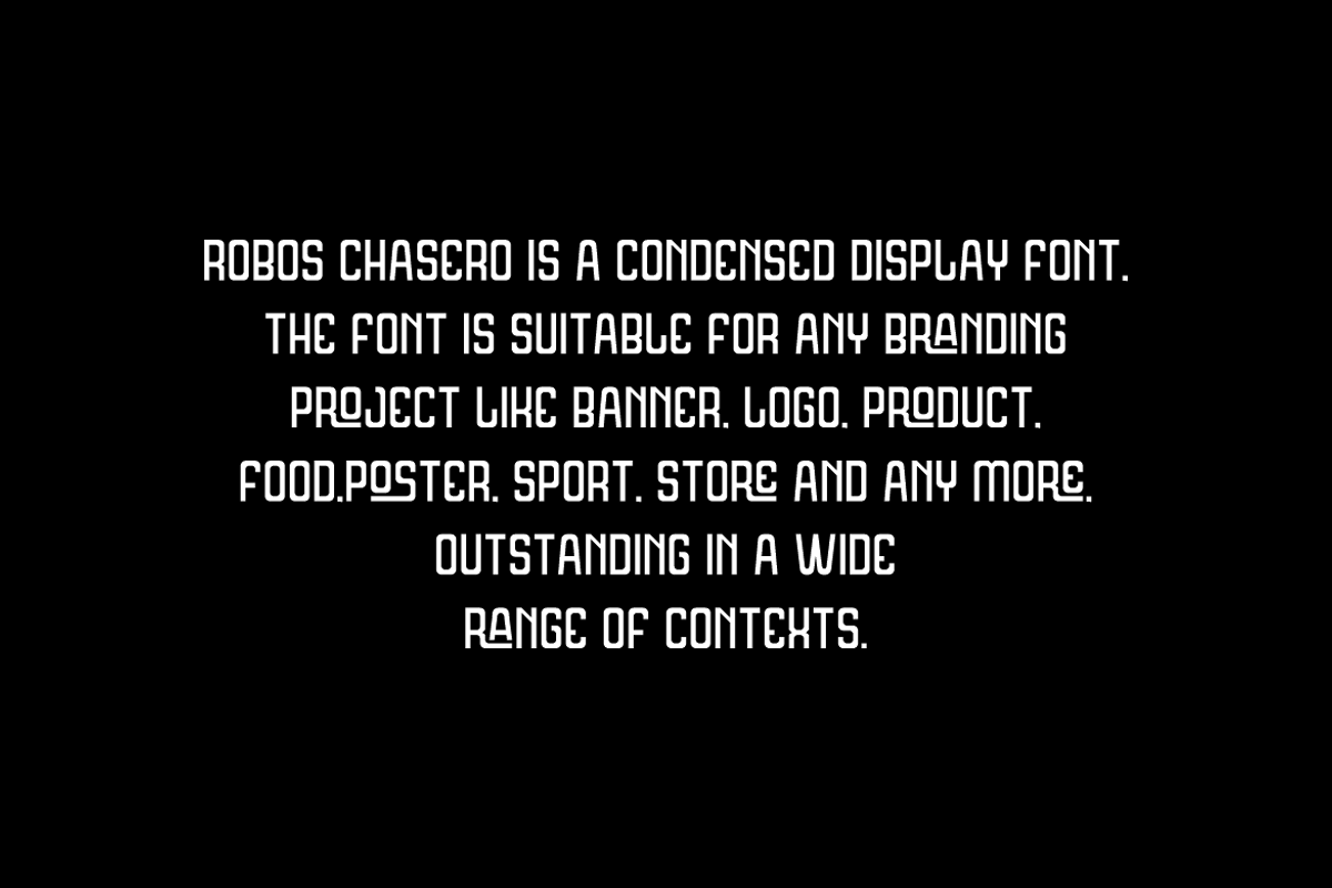 Robos Chasero Tall & Condensed Font preview 5