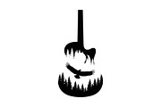 Nature Landscape Guitar Silhouette, an Object Illustration by Creativeshirt (Thumbnail 7 of 31)