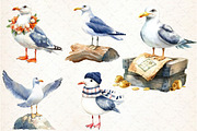 Summer Seagulls Clipart PNG, an Illustration by Libby Wishes (Thumbnail 3 of 4)