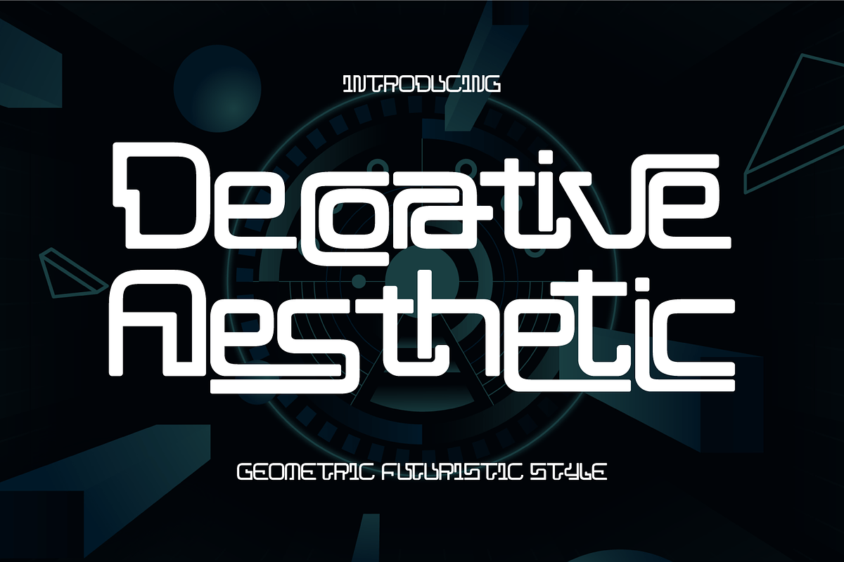 Decorative Aesthetic Futuristic Font, a Sans Serif Font by 177Studio (Photo 1 of 8)