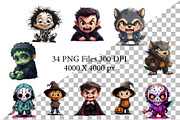 Big bundle of Halloween characters., an Animal Illustration by KENO Mascots (Thumbnail 2 of 12)