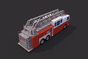 Low Poly Firetruck