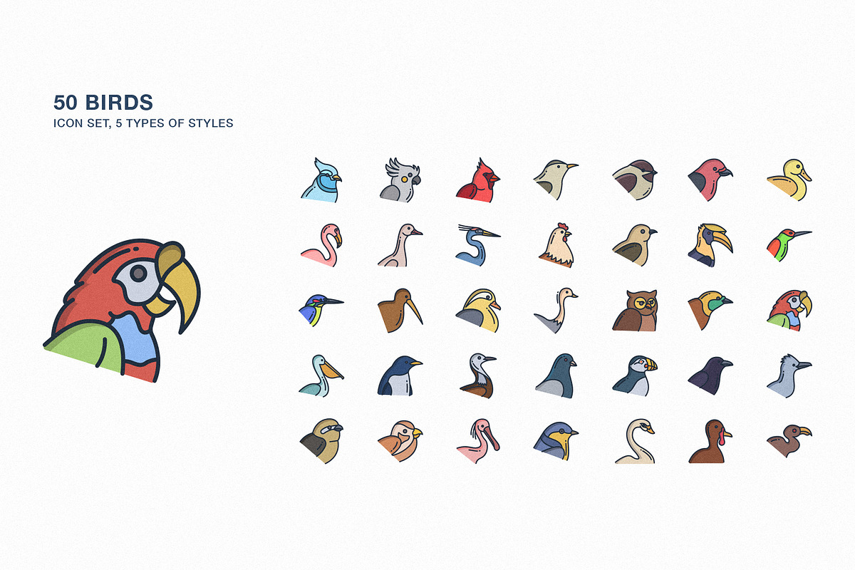 Birds icon set, an Icon by Icongeek26 (Photo 1 of 6)