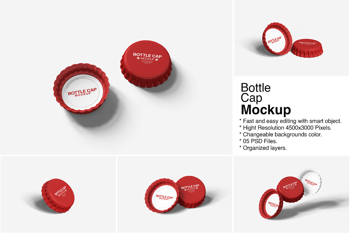 Bottle Cap Mockup, a Product Mockup by Indah (Photo 1 of 6)