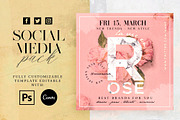 La Vie En Rose Social Media Pack, a Social Media Template by Touringxx Creative Studio (Thumbnail 1 of 8)