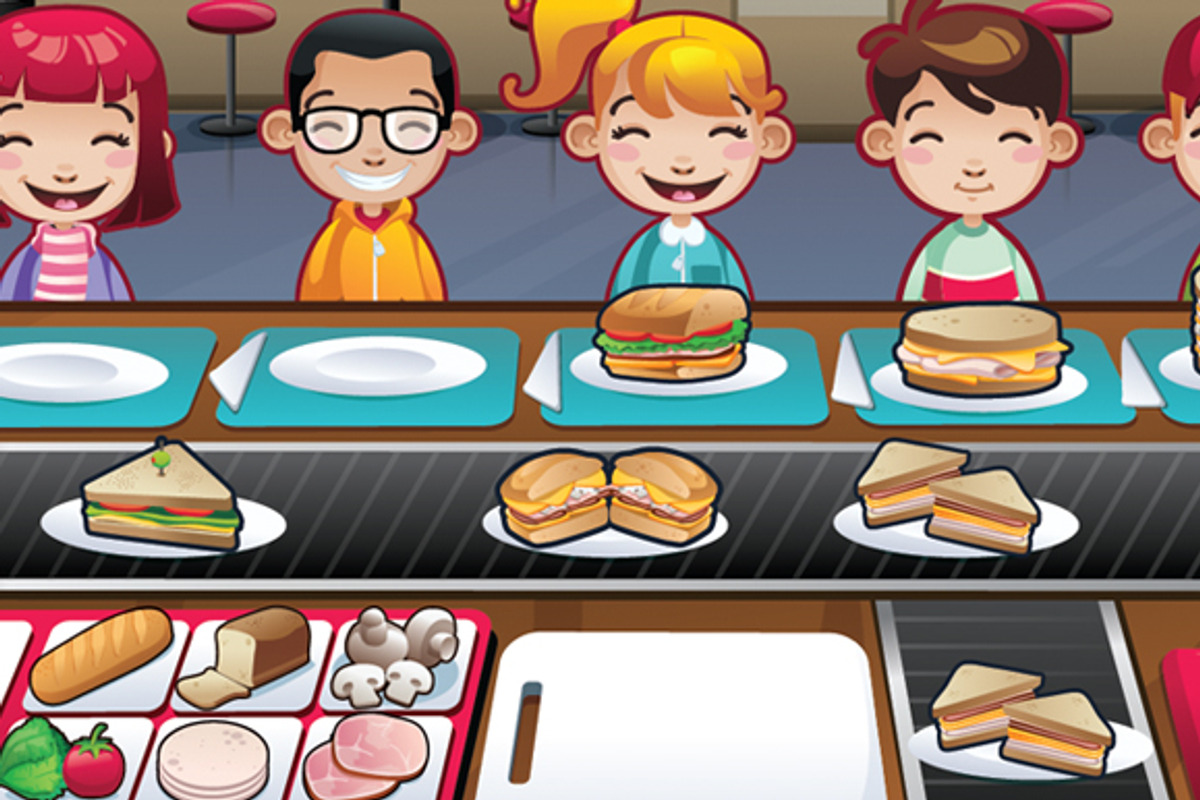 Restaurant fast food with kids, a Food Illustration by Andres Moncayo (Photo 2 of 2)