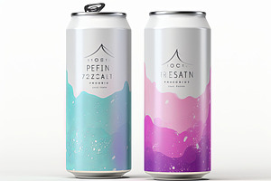 Blank fizzy packaging colorful can m, a Food & Drink Photo by Pixeness Studio