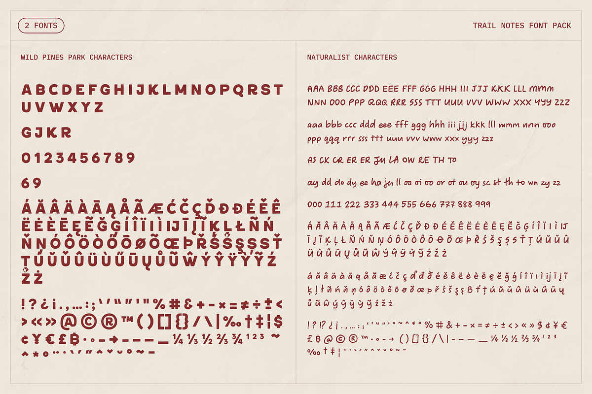 Trail Notes Handwritten Font Duo, a Handwritten Font by TYPEHEIST (Photo 9 of 10)