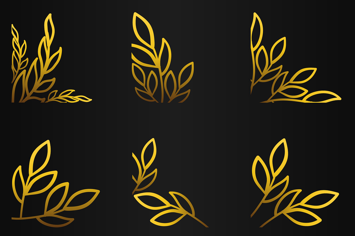 Golden Floral Corner V1, an Object Graphic by sekitarief (Photo 3 of 3)