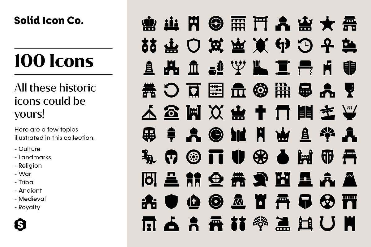 History Icons, a Solid Icon by Solid Icon Co (Photo 5 of 6)