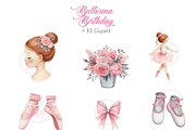 Watercolo Ballerina Clipart PNG Pink, a Person Illustration by VM PARTYS  BY TAIRUMA (Thumbnail 10 of 10)