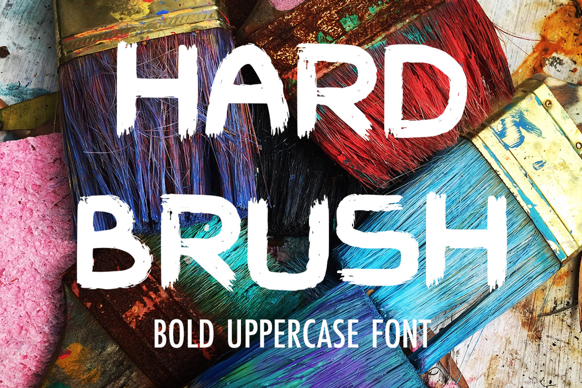 Hard Brush - bold uppercase font