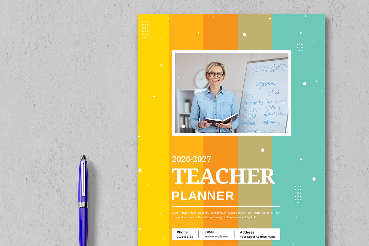 Teacher Planner Template, a Stationery Template by ContestDesign (Photo 2 of 4)