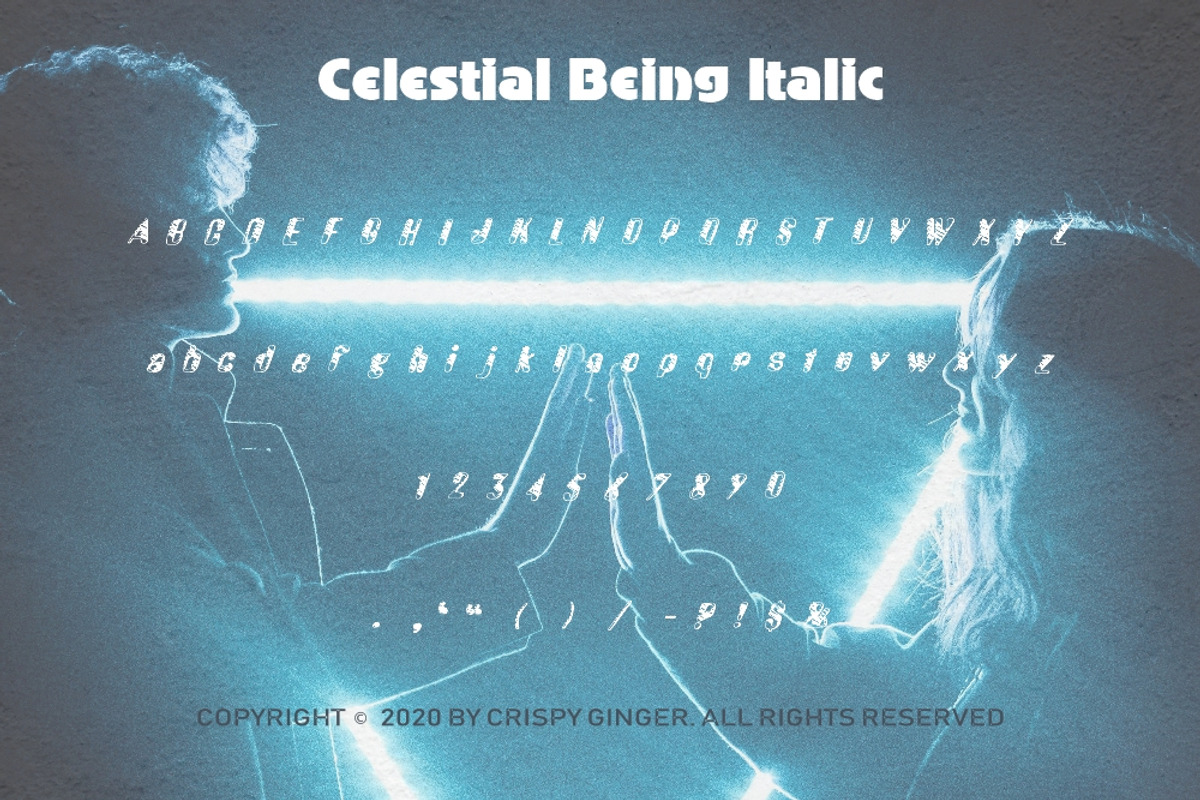 Celestial Being - 13 Font styles, a Script Font by Gblack Id (Photo 9 of 13)