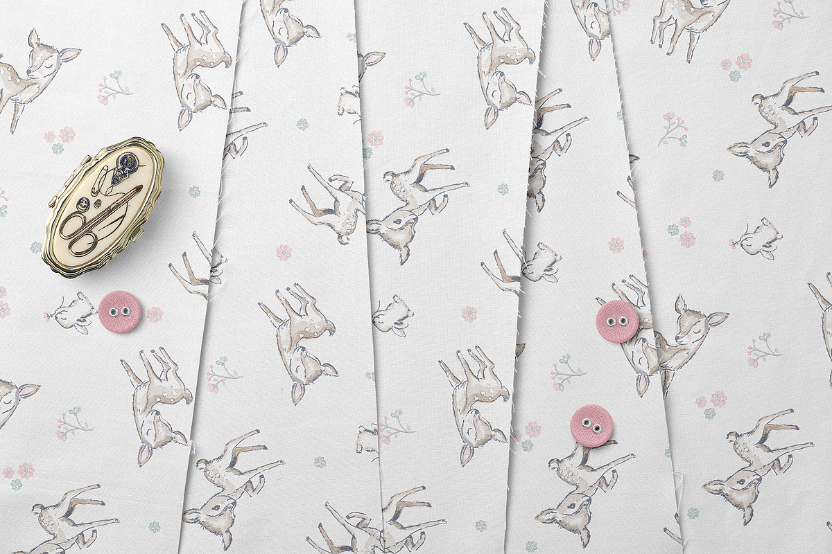 Cute Baby Deer & Bunny Pattern, a Pattern Graphic by StudioGlouna (Photo 5 of 5)