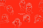 Line Illustrations Set Female Faces, a Person Illustration by line & plane (Thumbnail 2 of 11)
