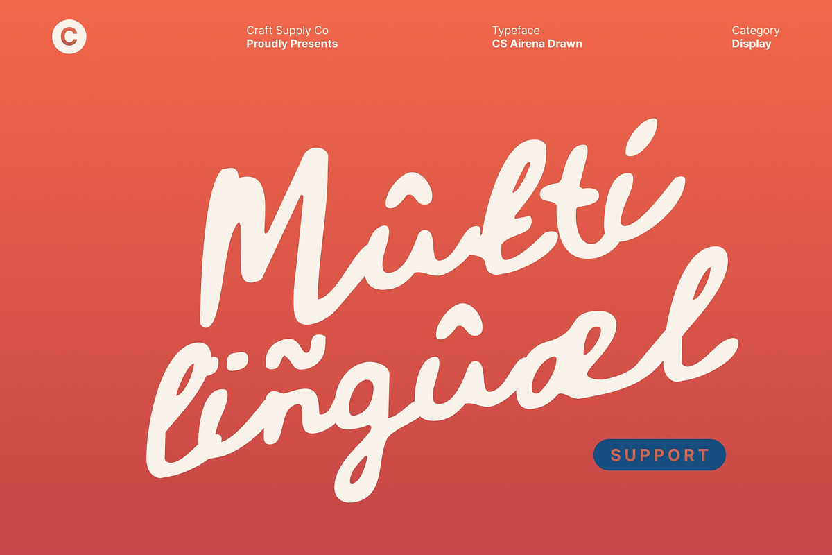 CS Airena Drawn, a Script Font by Craft Supply Co. (Photo 6 of 8)