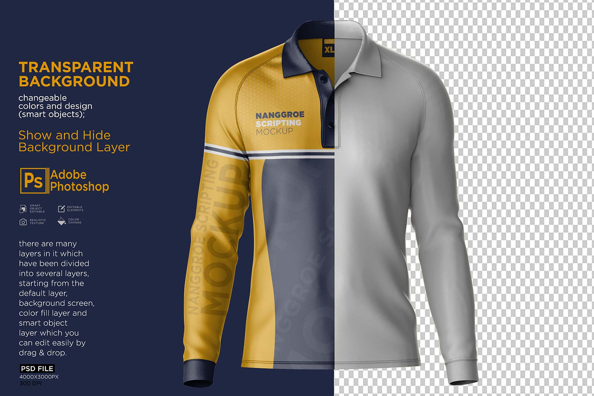 Polo T-Shirt Raglan Mockup, a Hoody Mockup by Nanggroe Scripting (Photo 6 of 7)