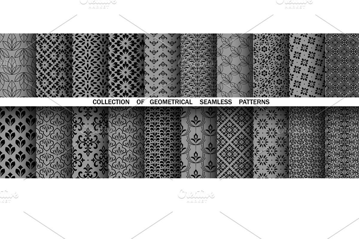 Geometric floral set, a Pattern Graphic by RODINA (Photo 1 of 3)