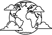 Earth Day Globe Silhouette Set, a Finance Illustration by Designer_Momina (Thumbnail 7 of 29)
