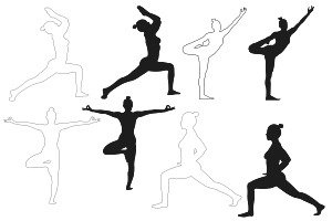 Yoga Pose Figures Set 1 Procreate