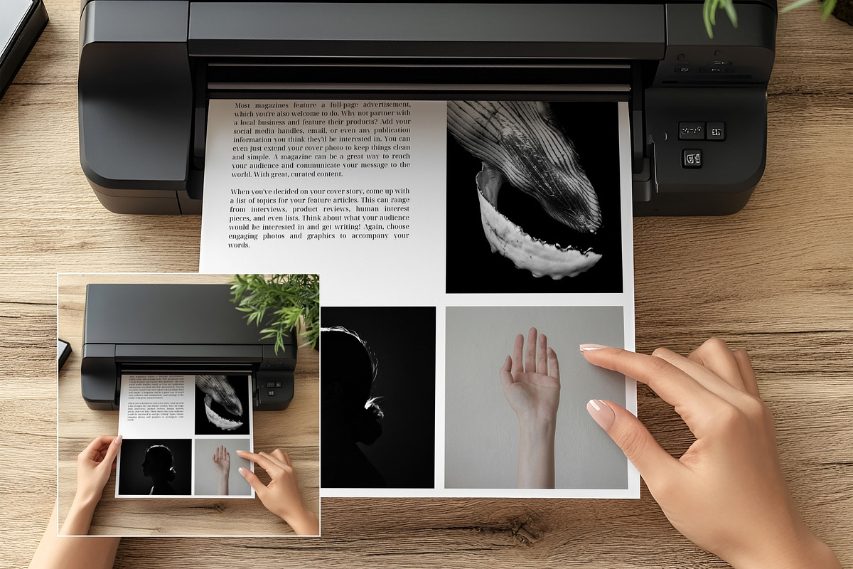 Printer Mockup with Hands PR011-03, a Books & Magazine Mockup by Callistemon Creative (Photo 6 of 8)
