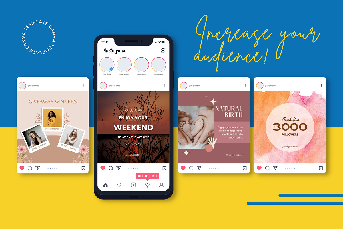 Greetings Content Instagram Posts, a Social Media Template by emcrea (Photo 2 of 9)